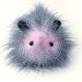 Pink Razzie Stuffed Guinea Pig Faux Fur Plushie Toy - Medium Size