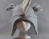 Rhino Horns Grey Earflap Beanie Animal Fleece Hat Anime Lolita Cosplay Skiing Snowboarding Gothic Punk AVIATOR