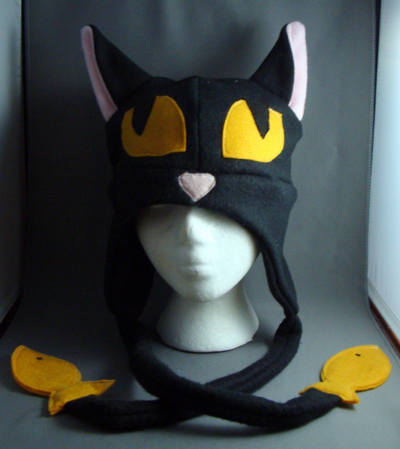 Kitty Cat Like Fish Animal Fleece Beanie Hat Cosplay Anime Skiing Snowboarding Cute Fun