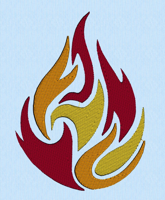 flame embroidery designs