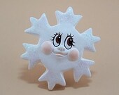 Snowflake Character Sparkly and Cute