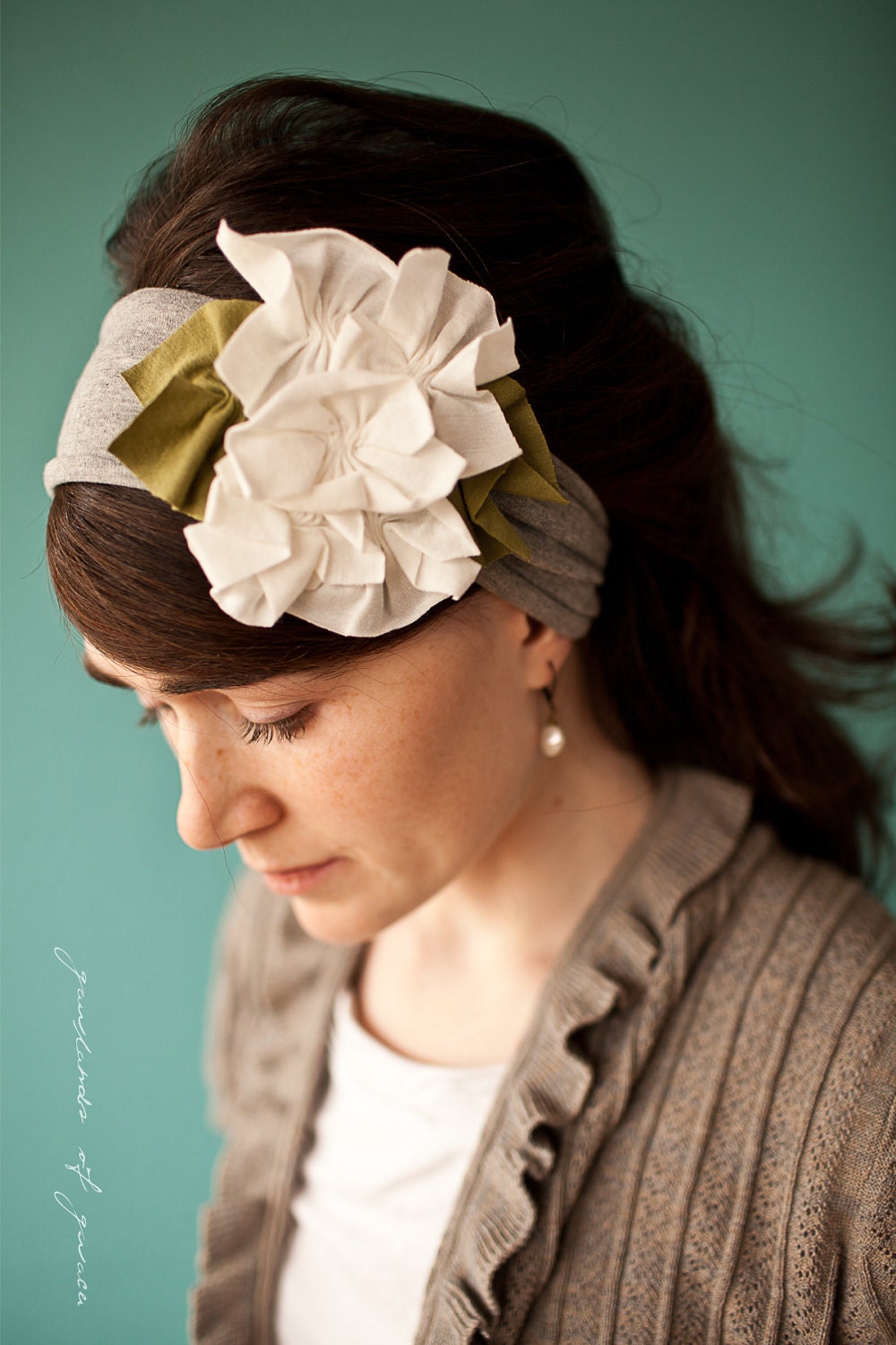 Everyday Magnolias in Heather - Garlands of Grace Something special headband 2012