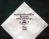 Personalized Wedding Handkerchiefs for Father of the Bride with Gift Box 124S includes shipping in the US