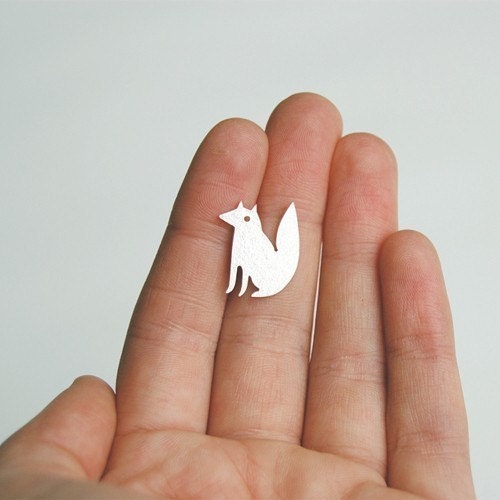 Fox Cub Necklace in sterling silver