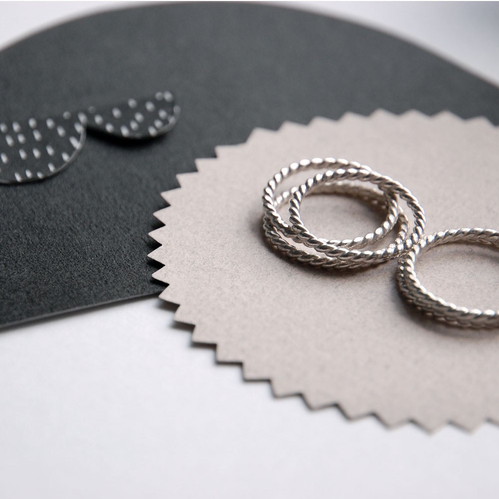 Rope Ring. Nautical Sailor ring in Sterling Silver or oxidised silver