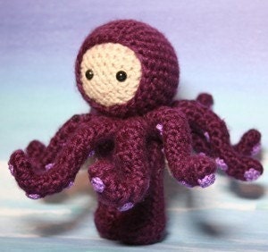 Crochet Pattern- Octavio in an octopus costume amigurumi doll