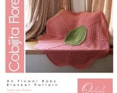 Crochet Pattern- Cobijita Floresita flower baby blanket