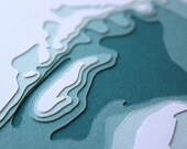 Lake Superior - original 8 x 10 papercut art