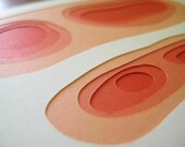 Topo in Red - set of 4 Art Cards