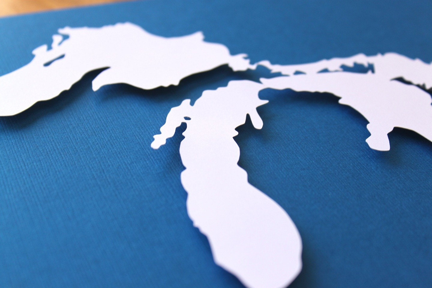 Great Lakes Silhouette - 8 x 10 original papercut