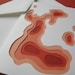 Topography in Red - Set of 4 handcut cards