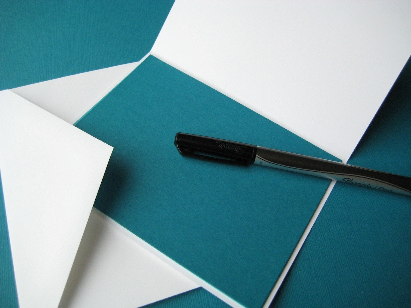 Topography in Aqua - One handcut card