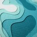 Topography in Aqua - Set of 4 handcut cards
