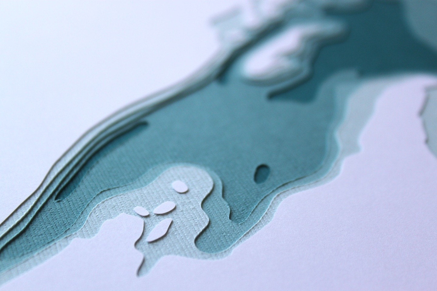 Lake Superior - original 8 x 10 papercut art