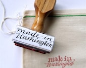 Made in Washington Rubber Stamp, Calligraphy Stamp, State Stamp, Hand Lettering by KisforCalligraphy