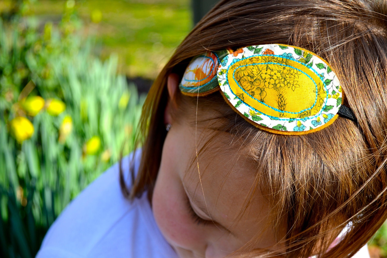 headband yellow, colorful fiber art headband yellow, textile art headband yellow, hippie art yellow MADE TO ORDER
