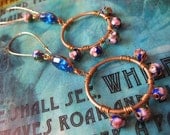 Gypsy Blue Cloisonne Hoop Earrings