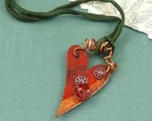 Heart Shaped Enamel Necklace Valentines Day Women Love Fashion Valentine