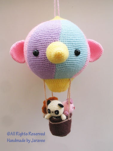 Hot Air Balloon Amigurumi- PDF Crochet Pattern