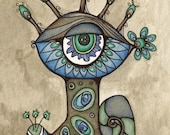 Incognito Eye - 8x10 Print - Weird magical art