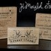 Custom Rubber Stamp DIY Bride Wedding Save the Date Tattoo Rockabilly Rock Return Address 0217 (red rubber stamp wooden block)