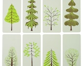 SPRING TREES Letterpress Prints with Envelopes