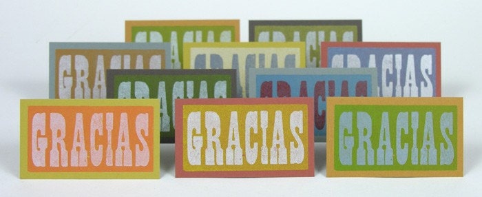 40 MINI CARDS with envelopes You choose 4 designs 10 of each Hand Printed Letterpress