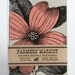 PINK DOGWOOD Greeting CARDS Farmers Market Letterpress Card Pack of 8