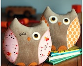 Owl Sewing Pattern - Stella and Stewart Owl Softies PDF Sewing Pattern - Owl Toy - Owl Pillow Instant Download