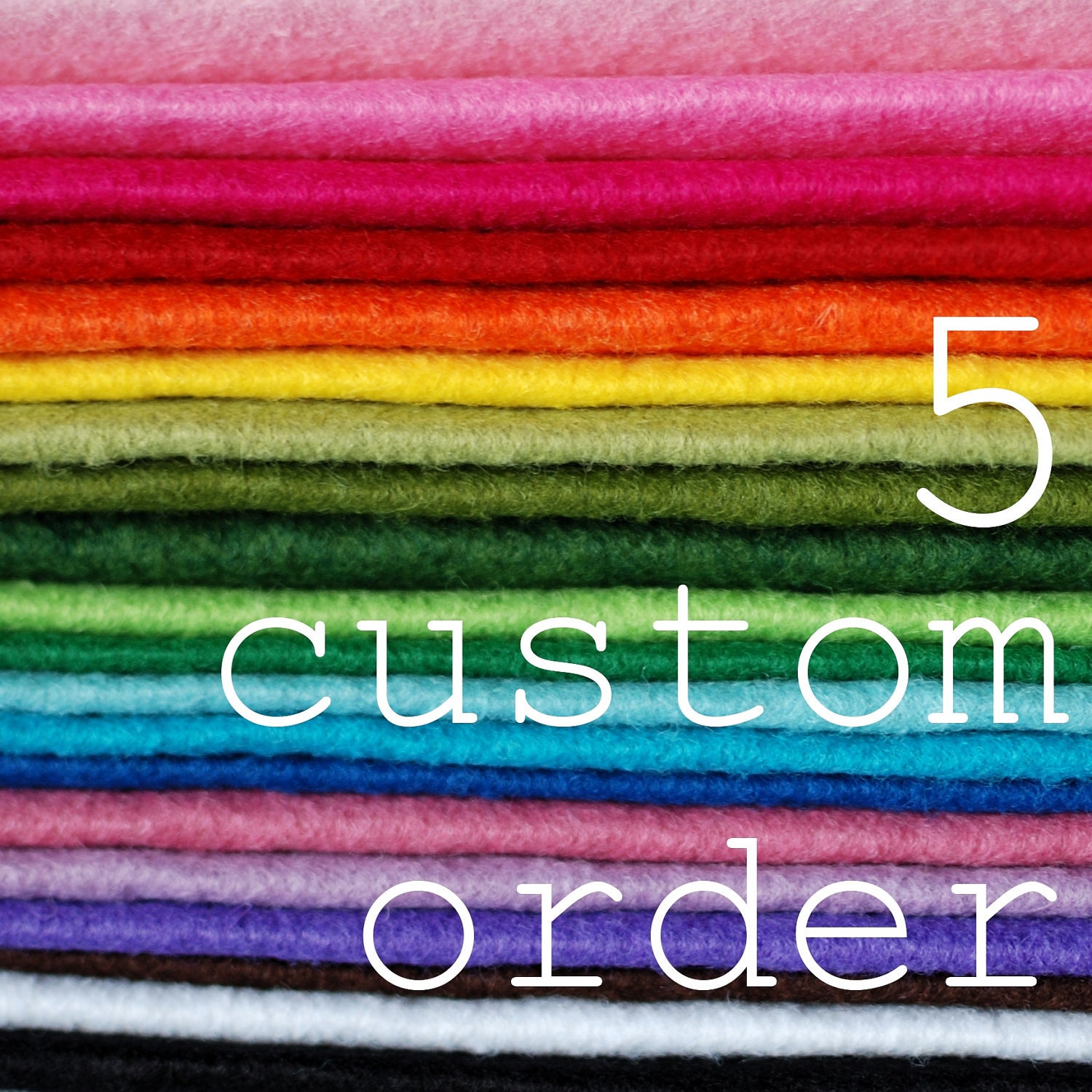 Choose Your Own Wool Blend Felt Bundle 5 pieces