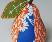 Orange Daisies Pear Pincushion