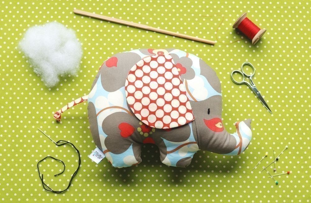 Baby Toy Tutorial - Elephant Sewing Pattern - Soft Toy - Tilly and Tommy Elephant Softies Instant Download