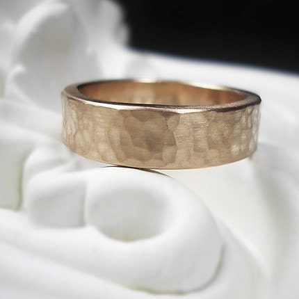 14k Recycled Rose Gold Wedding Band Handmade To Order