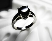 Black Diamond Engagement Ring - Black Ice