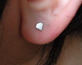 All Things Considered - D.I.Y. No.1 - geometric single mini sterling silver diamond earring