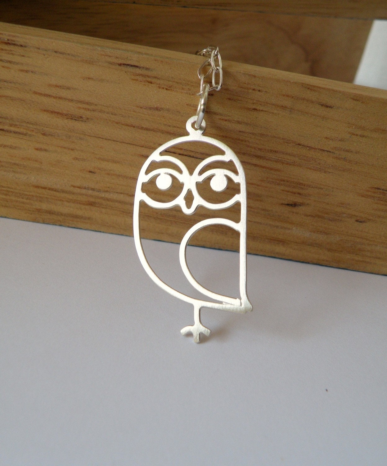 Sweet Owl - sterling silver owl pendant