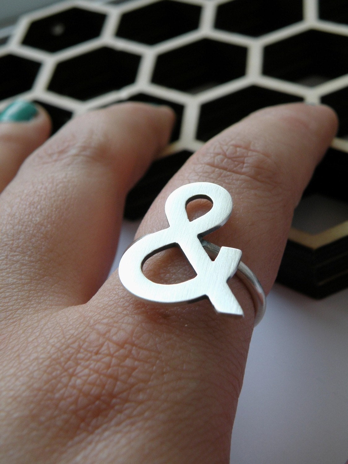 You and Me - Ampersand silver ring