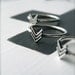Going to the South West - mini southwestern chevron herringbone ring in sterling silver