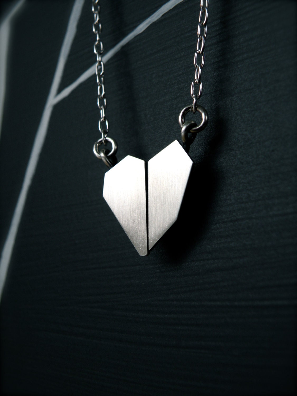 First Crush Collection - asymmetrical geometric modern necklace No.11