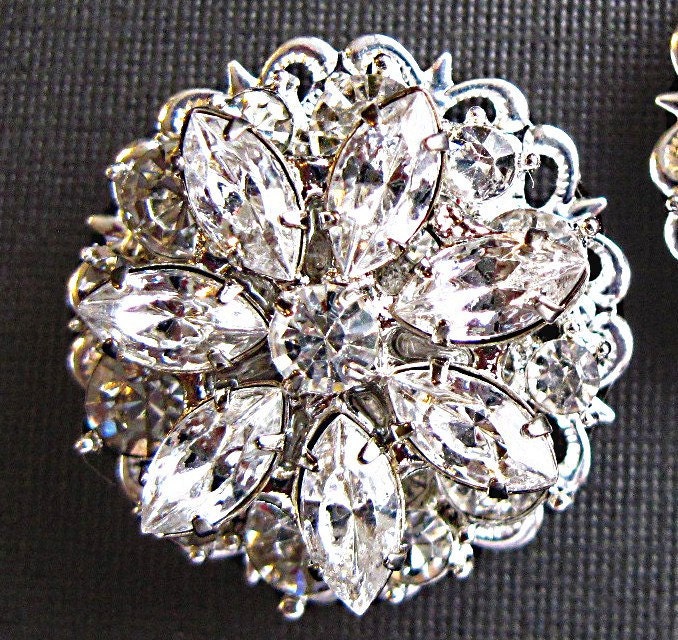 Wedding Shoe Clips, Bridal  Accessories, "Crystal Bouquet", Christmas Gift, Stocking Stuffer, Formal Holiday Jewelry