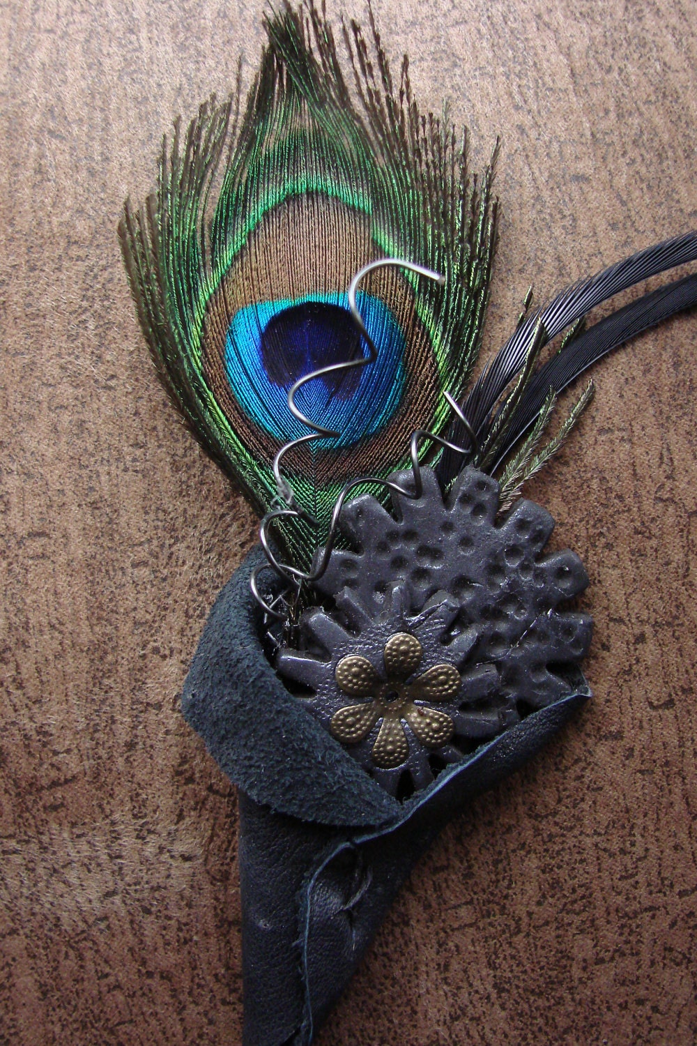 Steampunk Boutonniere-Corsage-Brooch