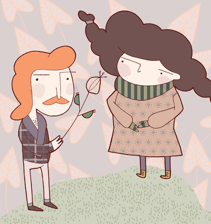 February, printed illustration