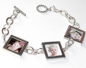 SALE. Custom Photo Jewelry. Photo Bracelet. Picture Pendant. (3 frame)