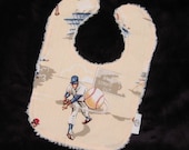 A. Henry Baseball Fabric and Chenille Bib