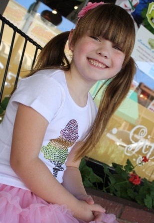 ICE CREAM CONE short sleeve rhinestud tee - for kids - by Daisy Creek Designs