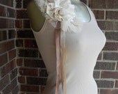 Corsage Tank in Beige, Victorian Romantic Flower, Marie Antoinette