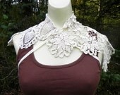 Victorian Lace Overskirt, Capelet,  Tie On Lace Overskirt Skirt, Bustle, Vintage Crochet,  Marie Antoinette