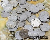 5 Piece Buffalo Nickel Pendant, Earring, or Bracelet Parts Assortment - Genuine Coins With Holes - Ready to Make Your Own Currency Jewelry