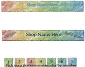 Two Piece Banner and Avatar Set For Your Etsy Shop, Light Water Colors