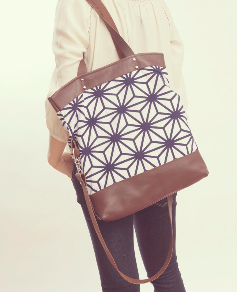 NOMAD Collection -  Cotton & Leather Large Tote